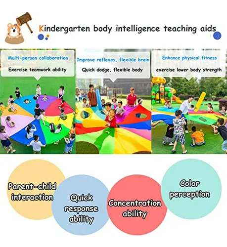 Juego De Paracaídas Para Playa Y Jardín - Divertido Para Adu