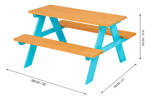 Mesa Y Banco De Picnic Niños Al Aire Libre De Madera, ...