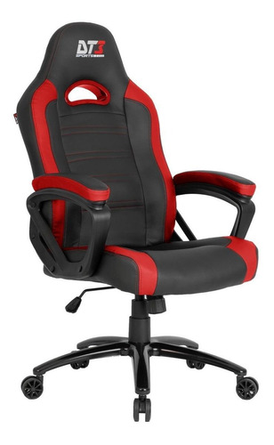 Cadeira de escritório DT3sports GTX gamer ergonômica  vermelha com estofado de couro sintético