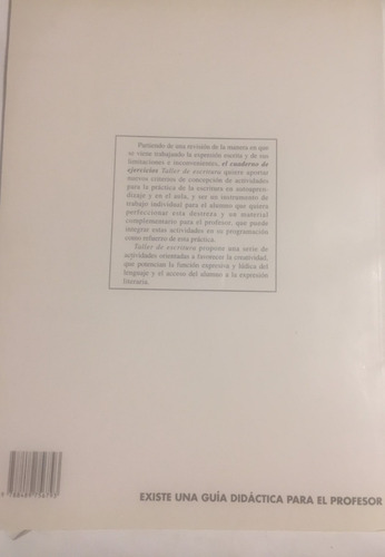 Libro Taller De Escritura Cuaderno Actividades + Guia Didáct