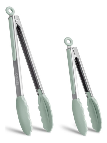 Pinzas De Cocina De Silicona Y Acero Inoxidable Con 9 Y 12 P