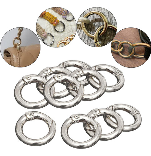 2 X 10 Ganchos Redondos Con Resorte, Clip For Argenta 20mm