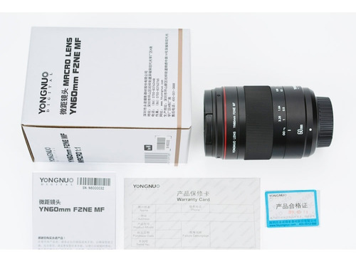 Lente Macro Yongnuo 60mm F/2 Ne Mf