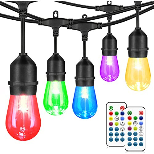 48 Pies Luces De Patio Al Aire Libre Rgb Luces De Caden...