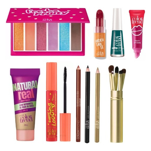 Set De Maquillaje Profesional 10 Productos Combo Avon Color