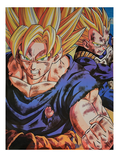 Poster Cuadrado Jumbo, Dragon Ball, Goku Y Vegeta