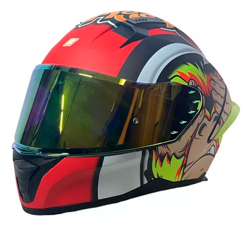 Casco Revionix Dp816 Cerrado Red Monkeys Ecer 22 06 Y Dot