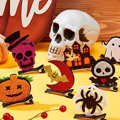 Pinzas Para El Pelo Con Dibujos Animados De Halloween, 40 Un