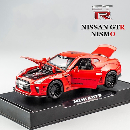 Miniatura Nissan Gtr R35 Metal Escala 1:32 Luz Y Sonido