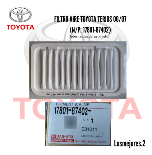 Filtro Aire Toyota Terios 00/07