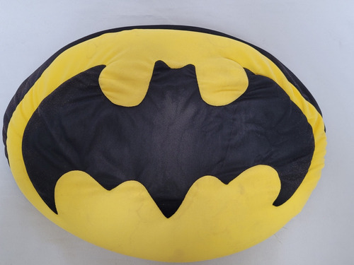 Almofada Grande Logo Do Batman - Super Macia - 50 X 40 Cm
