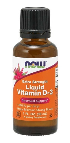 Now Foods Vitamina D-3 Liquida, 1000 Ui, 1 Fl Oz (30 Ml) Sfn