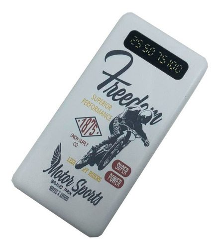 Imagen 1 de 5 de Power Bank 10000mah Reales Con Display Y Linterna Diseños