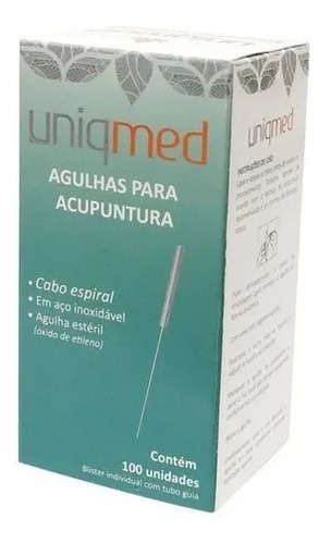 Agulha Para Acupuntura 25x40 Uniqmed Caixa Com 100 Unidades