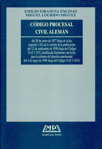 Libro Codigo Procesal Civil Aleman