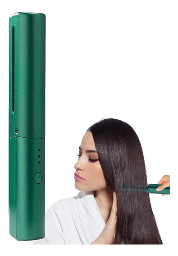 Cepillo Usb Peine Alisadora Para Cartera Verde