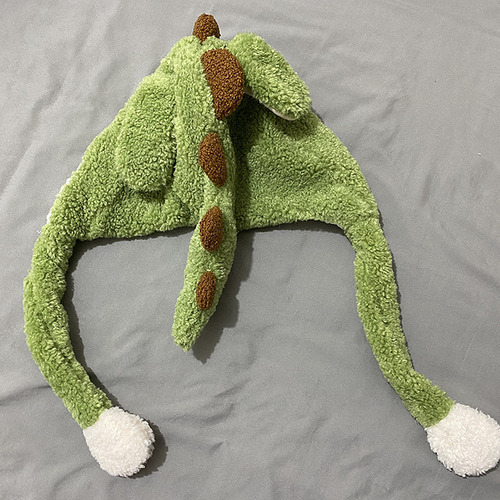 Gorro De Felpa Con Diseño De Dinosaurio Que Se Mueve, Cálido