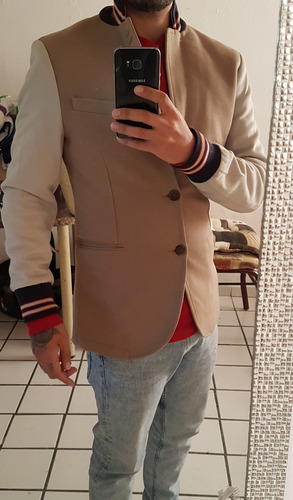 Abrigo Zara Man Blazer Saco Slim Fit Pull Over Hype Moda M