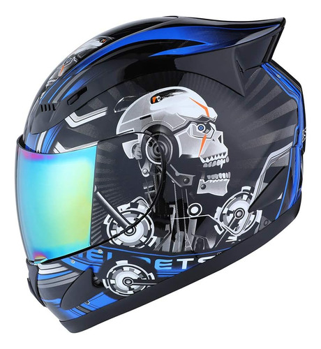 Casco Integral Para Moto 1storm Mechanic Skull -...