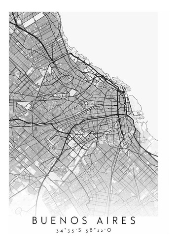 Lámina Mapa Ciudad A Elección 50 X 100