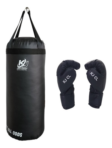 Kit Costal De Box Publico 80cm Y Guantes Cl Saco De Boxeo 