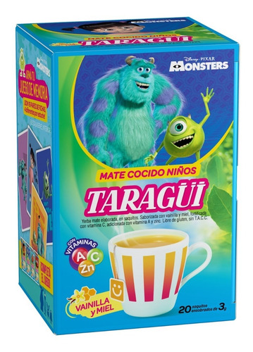 Imagen 5 de 5 de Mate Cocido Taragüi Niños 20 Saq X 8 Unidades