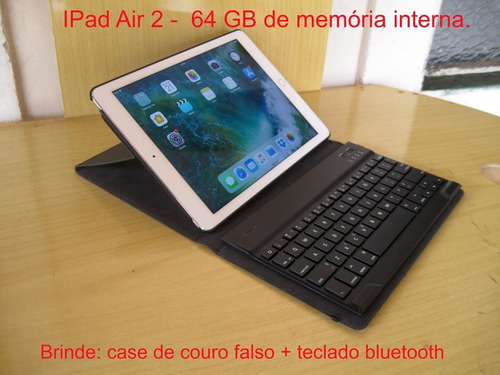 iPad Air 2  -  64 Gb Novo  Com Dois Brindes  Teclado + Bolsa