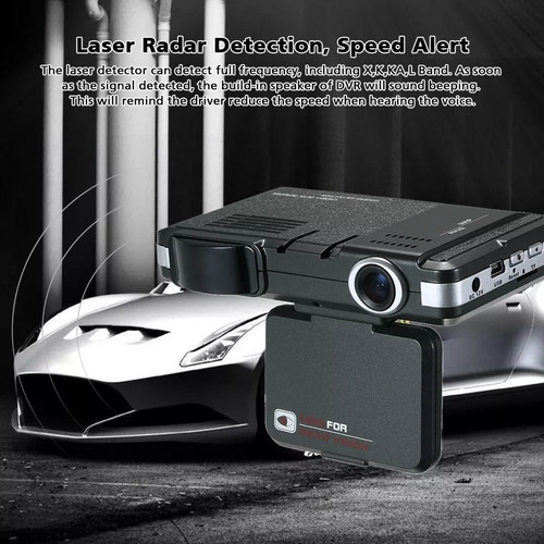 Detector De Coche Antirradar Dvr 2 En 1, 720p, Velocidad De