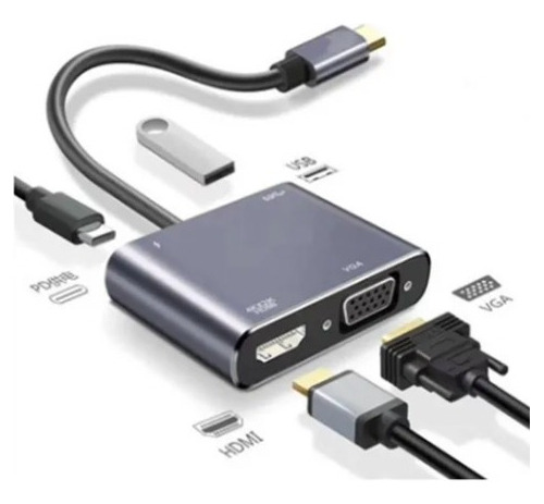 Adaptador Convertidor De Concentrador Usb C A Hdmi 4k Usb 3.