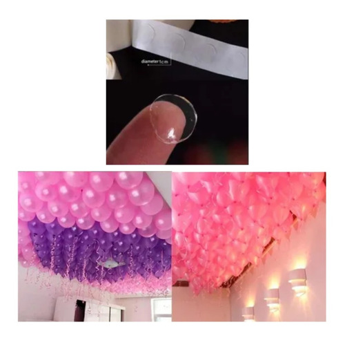 Imagen 2 de 2 de 100 Pegamento Cinta Globos Bifaz