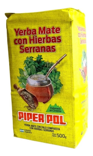 Yerba Mate Piper Pol Con Hiervas Serranas X 500g