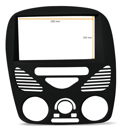 Moldura 2 Din Fiat Siena 2002 A 2014 Preto Dvd Mp5 Fiamon