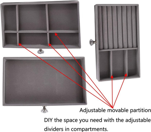 Imagen 8 de 8 de Joyero Acrílico De 3 Niveles, Caja Para Joyas, Organizador