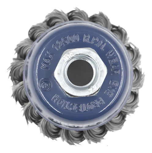 Cepillo Bremen Copa Amoladora Angular 3 PuLG Trenzado 8049 Color Azul