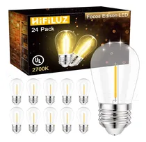 Comprar HiFiLUZ 24PC Bombilla Focos Led Edison Vintage De Cristal Luz Blanco cálida Brillante Luces Para Hogar 2700K E26 Focos ahorradores serie de focos vintage regulable