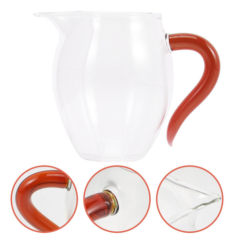 Bz1 Taza De Leche De Vidrio Con Mango Colorido Teapot