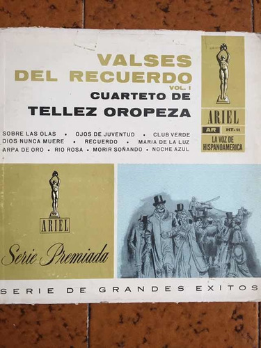 El Cuarteto Téllez Oropeza Lp Valses Del Recuerdo Vinyl