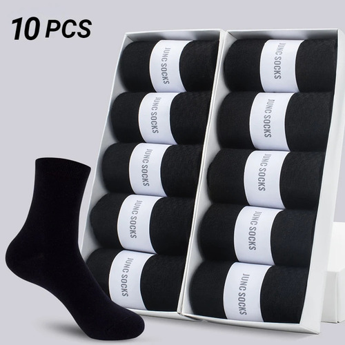 Calcetines De Longitud Media Para Hombre, 6 Unidades, De Col