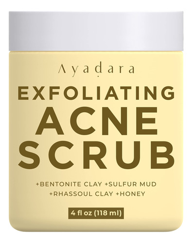 Scrub De Acne Exfoliante De Ayadara, 4 Fl Oz (118 Ml), Exfol