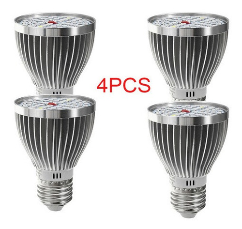 4 Lâmpadas Crescem Luz E27 60w 2835 Smd Espectro Completo