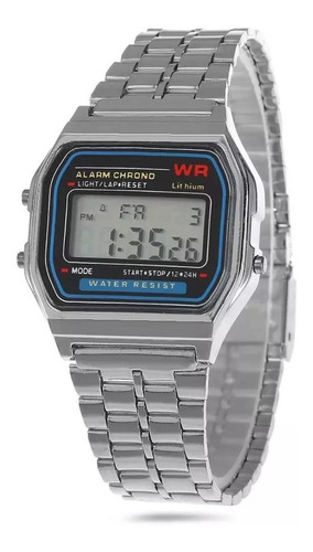 Reloj Retro, La Leyenda De Los Digitales Malla Metalica, Pla