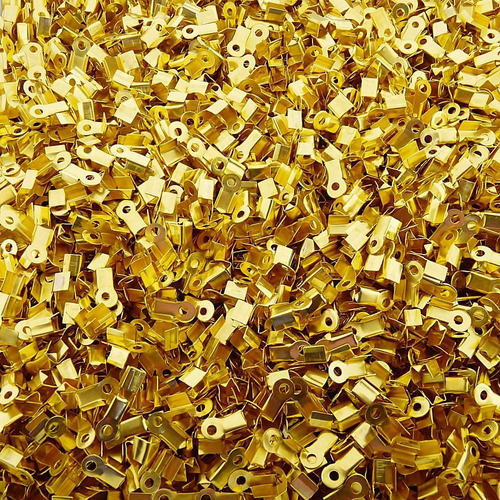 Terminal Para Bijuterias - Dourado - 4mm X 3mm - 100pçs