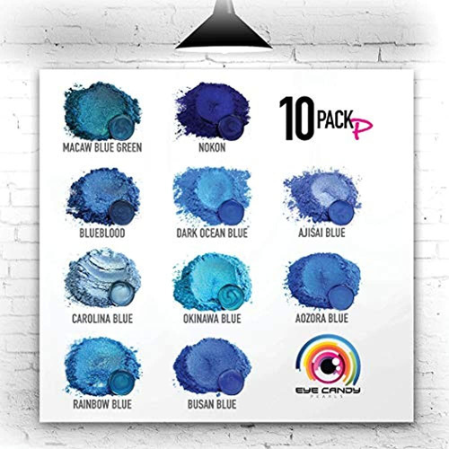 50grcarolina Azul Mica Polvo Pigmentos Resina Pintura Epoxi 