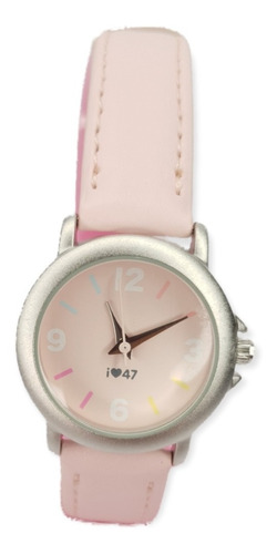 Reloj Análogo 47street Niña Malla Similcuero 47s798 Rosa 