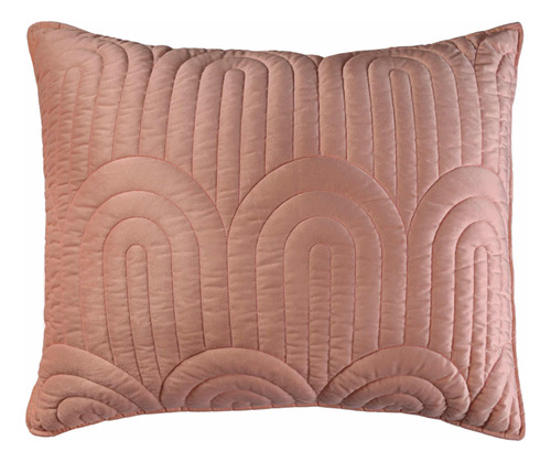 Funda Almohada Europea Deco Rosa Velvet + Relleno Vianney