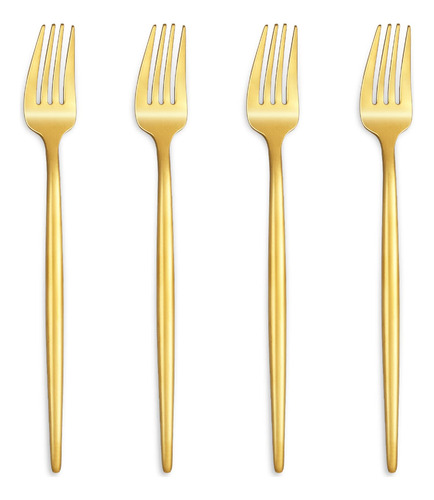 Keawell Mia Satin Gold - 4 Tenedores De Ensalada De 7.2 PuLG