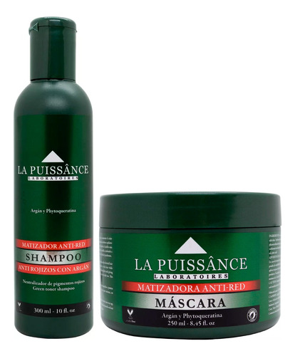 La Puissance Shampoo + Mascara Matizador Anti Red Rojo