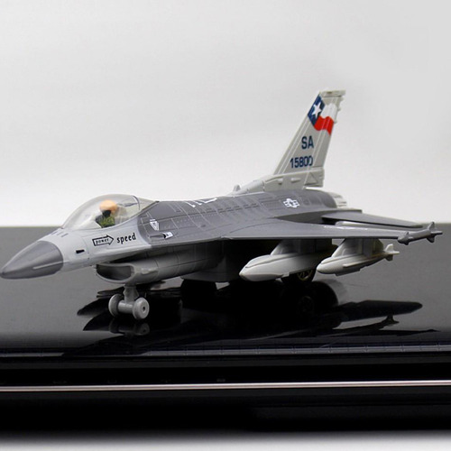 A Modelo De Avión De Aleación Fundido 1/100 F-16 Para