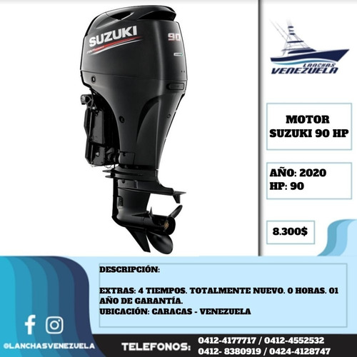 Imagen 1 de 2 de Motor Suzuki 90 Hp