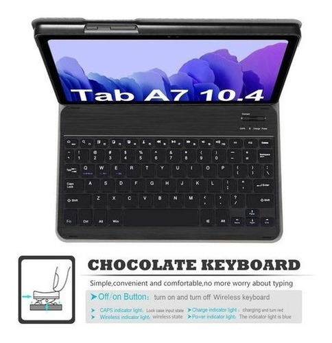 Imagen 7 de 12 de Funda De Teclado Para Tablet Pc Para Samsung Galaxy Tab A7 1